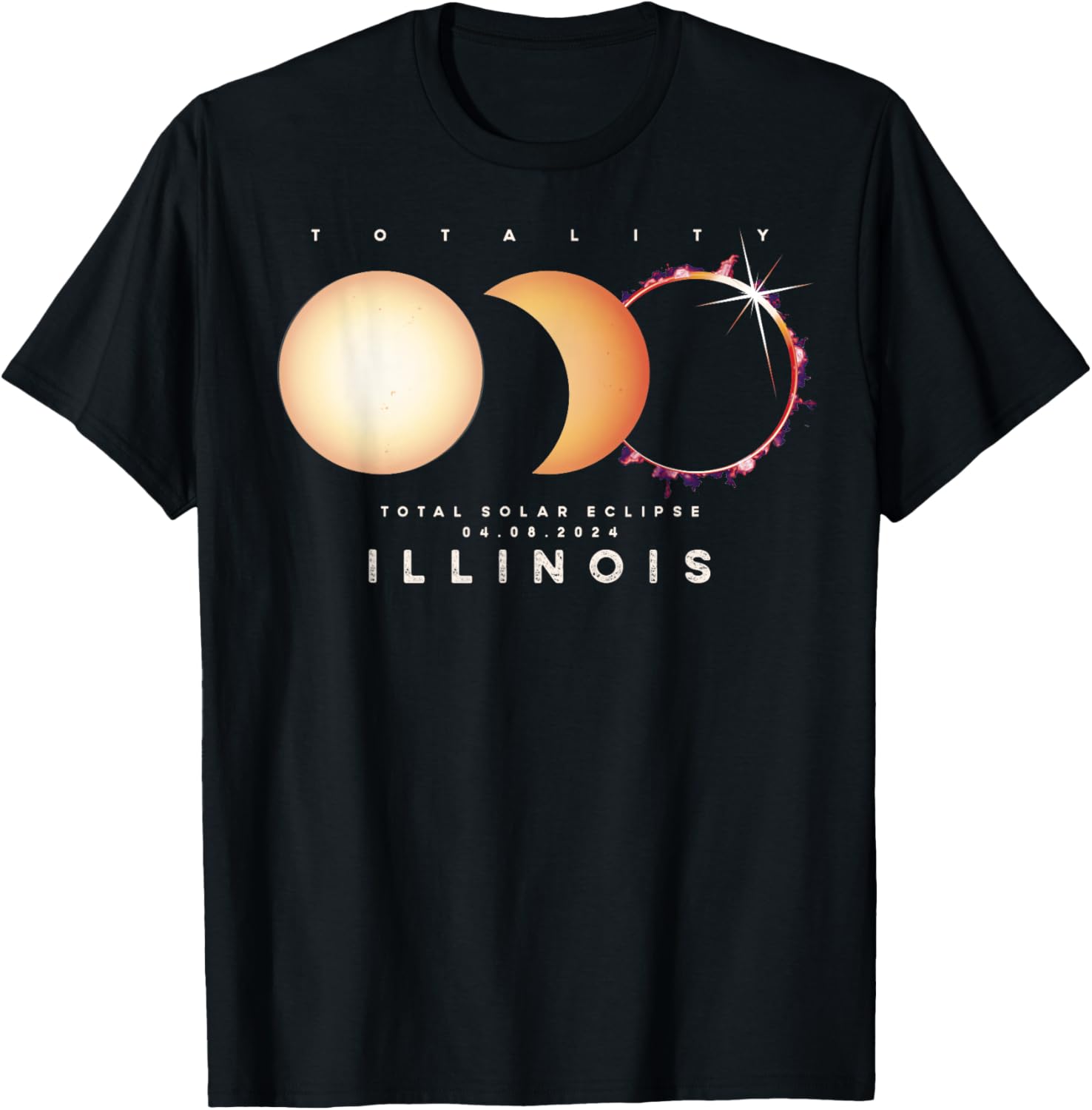 Solar Eclipse 2024 Illinois T-Shirt