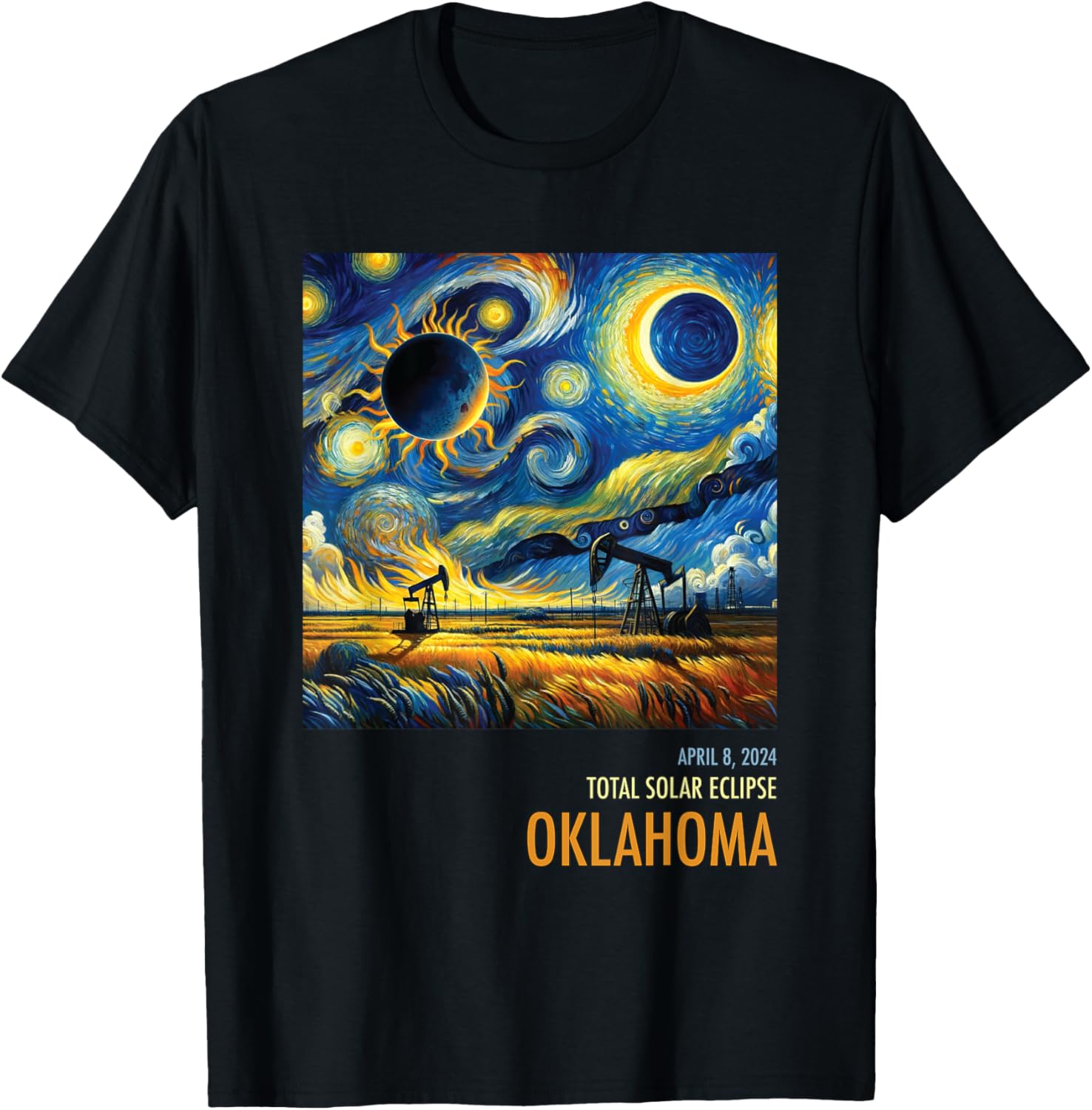 Total Solar Eclipse 2024 Oklahoma T-Shirt