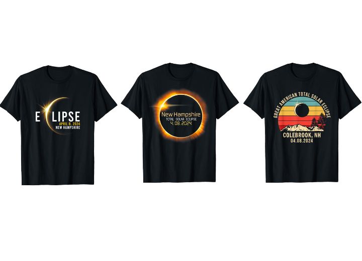 New Hampshire Total Eclipse Shirts