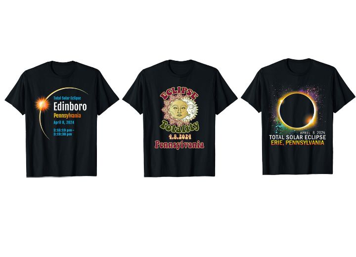 Pennsylvania Total Eclipse Shirts